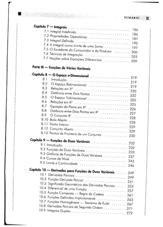 Calculo funçoes de uma e varias variaveis