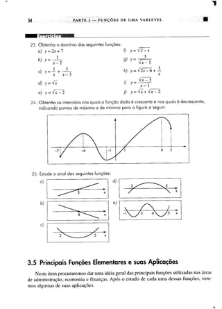 Calculo funçoes de uma e varias variaveis