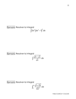 Cálculo integral. Capítulo 2. Las integrales definida e indefinida | PDF