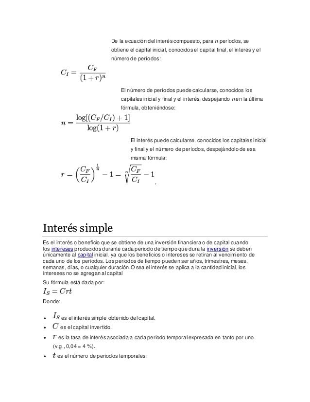 Calculadora de interes compuesto forex