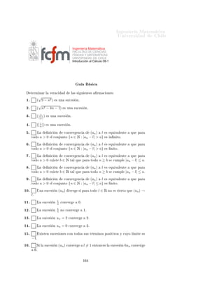 ÁÒ Ò Ö Å Ø Ñ Ø 
                                                                            ÍÒ Ú Ö×            Ð
          k
sn = n        ¸ Ô Ö    k ∈ N¸     ÒÓ   ×     
ÓØ    ÐÙ    Ó   Ú Ö     º



                                 ap np + ap−1 np−1 + · · · + a1 n + a0
                       sn =                                            ,
                                 bq nq + bq−1 nq−1 + · · · + b1 n + b0
Ô Ö   p, q ∈ N ∪ {0}º

  •   ×    p < q¸       ÒØÓÒ
 ×     sn → 0
                                             ap
  •   ×    p = q¸       ÒØÓÒ
 ×     sn →     bq

                                         1
  •   ×    p > q¸           ÒØÓÒ
 ×     sn     → 0º      ÒØÓÒ
 ×    (sn )   ÒÓ   ×   
ÓØ   Ý

      ÐÙ       Ó      Ú Ö    º


 ım n!
l´ nn = 0º
      n
l´ a = 0¸
 ım n!             Ô Ö      a ∈ Rº




                                              ½ ¿
 