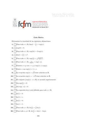 ÁÒ Ò Ö Å Ø Ñ Ø 
                                                                                           ÍÒ Ú Ö×                  Ð

Ù Ò Ó         (an ) → a > 0º
    Ò       ×ØÓ×       Ó× 
 ×Ó× Ú ÑÓ× ÕÙ            Ð Ú ÐÓÖ        Ð Ð Ñ Ø       × ÐÓ      Ô Ò           a   Ý ÒÓ
        Ð   ×Ù
 ×       Ò    (an ) → aº Å ×         Ò   Ð Ú ÐÓÖ         Ð Ð Ñ Ø     ×   Ó Ø      Ò   Ð   Ú ÐÙ Ö
Ð       ÙÒ
        Ò    Ò   aº ×Ø     Ò Ñ ÒÓ        Ø Ñ       Ò Ó
ÙÖÖ        Ô Ö     Ð ×   ÙÒ
 ÓÒ × × ÒÓ Ý

Ó× ÒÓº
È Ö    ×ØÓ ÔÖ Ñ ÖÓ Ú Ö ÑÓ× ÕÙ × (an ) → 0 ÒØÓÒ
 × (sen (an )) → 0º          ÓÑÓ
|sen (an )| = sen (|an |) Ô Ö an ∈ − π , π Ý sen (|an |) ≤ |an |¸ 
Ù Ò Ó (an ) →
                                     2 2
0× Ó Ø Ò ÕÙ (sen (an )) → 0º
Ë           ÑÓ× ÕÙ


                                                              an − a                an + a
                        sen (an ) − sen (a) = 2 sen                        cos
                                                                 2                    2

    ÓÑÓ      an − a → 0         Ý   cos   ×   
ÓØ       ×    Ó Ø    Ò   ÕÙ       (sen (an )) → sen (a)º
Ä       × ØÙ 
         Ò Ô Ö        Ð 
Ó× ÒÓ ×          Ù
    Ù× Ò Ó Ð           ÔÖÓÔ            Ý   Ú ×Ø º    Ò
    
ØÓ¸

                                                    π                        π
                       cos (an ) = sen an +                 → sen a +              = cos (a) .
                                                    2                        2




                                                        ½
 