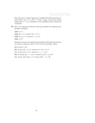 ÁÒ Ò Ö Å Ø Ñ Ø 
                                                                                       ÍÒ Ú Ö×                     Ð
      È Ö         ÐÐÓ ÒÓØ      Ò ÔÖ Ñ Ö ÐÙ        Ö ÕÙ    Ð    Ù Ð             Ð Ð       Ó ÞÕÙ       Ö Ó Ô Ö¹
      Ñ Ø             Ù
 Ö ÕÙ   x z + y w2 = 2xwyz º
                                  2 2     2
                                                                    ÄÙ      Ó¸ Ú         ÕÙ        ×ØÓ    ÐØ ÑÓ
      ÑÔÐ 
           ÕÙ   xz = ywº Ò ÐÑ ÒØ ¸   Ð                    Ù Ð               ÒØ Ö ÓÖ           ÙÞ
   Ð
      
ÓÒ
ÐÙ×         Òº

È º   Ë       C   ÙÒ 
ÓÒ ÙÒØÓ             Ò Ñ ÖÓ× Ö       Ð × ÕÙ    × Ø ×      
       ÐÓ× ×   Ù    ÒØ × ÔÖÓ¹
      Ô            × ´ Ü ÓÑ ×µ

      ´ ½µ        3 ∈ Cº
      ´ ¾µ        Ë   x ∈ C¸    ÒØÓÒ
 ×     3x + 1 ∈ C º
      ´ ¿µ        Ë   x, y ∈ C ¸    ÒØÓÒ
 ×      x + y ∈ Cº
      ´ µ         7 ∈ Cº
                    /
          ÑÙ ×ØÖ           ÒØÓÒ
 × Ð × ×     Ù    ÒØ × ÔÖÓÔ              × Ò       
 Ò Ó ÕÙ           Ü ÓÑ ×¸
      Ý   ×            ÐÓ× Ò Ñ ÖÓ× Ö        Ð × Ó        ÐÓ× Ö 
   Ò Ñ 
 ÓÒ              Ó×¸ ÙØ Ð Þ

      ´ µ     ´   Ñ Òºµ     1 ∈ Cº
                              /
      ´ µ     ´   Ñ Òºµ Ë      x, y ∈ C ¸    ÒØÓÒ
 ×      3x + 2y + 4 ∈ C
      ´
µ     ´   Ñ Òºµ Ë      x, y ∈ C ¸    ÒØÓÒ
 ×      4 − x − y ∈ Cº
                                                                    /
      ´ µ     ´   Ñ ÒºµË      3y + z + 4 ∈ C ¸
                                         /            ÒØÓÒ
 ×      (y ∈ C ∨
                                                                      /            z
                                                                                   2   ∈ C)º
                                                                                       /
      ´ µ     ´   Ñ Òº µÆÓ         Ü ×Ø   x∈C       Ø Ð ÕÙ    3(2x − 1) = 39º




                                                    ¾¾
 