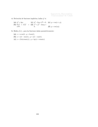 Ñ Ø      
Ù Ò Ó      x → x+
                                                                                                                   0


             µ  A = (x0 , x0 + 1)                                           µ       A = (x0 , x0 + 1) ∩ É
                            1
              µ A = {x0 + ; n ∈ Æ}
                            n
                                                                            µ       A=É
            
 µ A = {x0 + n+1 ; n ∈ Æ}
                              n

                                  m+n                                                              1
             µ   A = {x0 +        mn ; m, n             ∈ Æ}                µ       A = {x0 + sen( n ); n ∈ Æ}

  È¿º   ´¿¼ Ñ Òºµ Ë           Ò   f, g : Ê → Ê                     Ó×    ÙÒ
 ÓÒ × Ø Ð × ÕÙ                l´
                                                                                                           ım f (x) =
                                                                                                        x→+∞
            l´
             ım g(x) = ℓ.
        x→+∞

        Í× Ò Ó Ð              Ò 
  