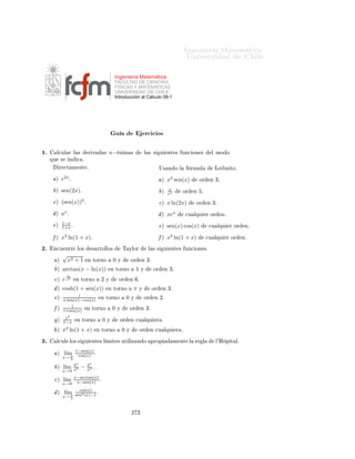 Ò       
ÓØ        ÒØÓÒ
 ×       ∀x0 ∈ Ê       ×
             
ÙÑÔÐ
                                        l´ f (x) = l´ − f (x) = f (x0 )
                                         ım         ım
                                        x→x+
                                           0               x→x0

       
µ    ÈÖÓ       Ö ÕÙ    ×


                                         l´ g(x) = l´ g(x) = g(a)
                                          ım        ım
                                        x→a+               x→a−

              ÒØÓÒ
 ×

                                    f (x) − f (a)        f (x) − f (a)
                          l´
                           ım                     = l´ −
                                                     ım                = −g(a)
                         x→a+           x−a        x→a       x−a




                                                     ¾¾¿
 