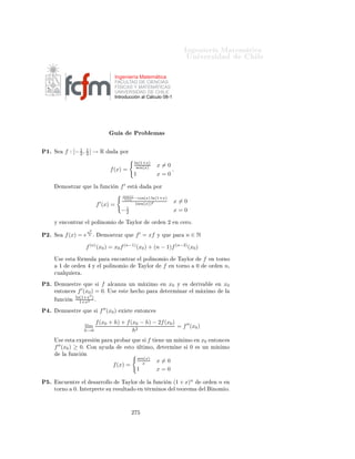 ÁÒ Ò Ö Å Ø Ñ Ø 
                                                                                           ÍÒ Ú Ö×                    Ð
                    1
           l´ e x
            ım          ÒÓ    Ü ×Ø º
           x→0
                                                           1
            Ð      ÓÑ Ò Ó         Ð        ÙÒ
       Ò × R  {0}º ×Ø Ô ÖÑ Ø
                                                         ex                 ×ØÙ Ö                              Ñ¹
            Ó× Ð Ñ Ø × Ð Ø Ö Ð ×                 Ò 0º
                                1
             ÓÑÓ        l´ e x =
                         ım                      ım eu = +∞ ÒØÓÒ
 × Ð Ð Ñ Ø ÒÓ
                                                l´             Ü ×¹
                        x→0+ u→+∞
           Ø º Î        ÑÓ× ÕÙ
                           ×Ø Ò × ÕÙ Ö   Ü ×Ø Ò {−∞, +∞}º Ò    
ØÓ¸
                 1
            l´ e x = l´
             ım         ım e−u = 0º ÓÑÓ × ×Ø ÒØÓ Ð Ð Ñ Ø ÔÓÖ Ð    ¹
           x→0−       u→+∞
           Ö 
   Ð Ð Ñ Ø Ø ÑÔÓ
Ó Ü ×Ø  Ò {−∞, +∞}º
                                √
           l´ ln (x) +
            ım                   −x        ÒÓ    Ü ×Ø º
           x→0                                                      √
            Ð      ÓÑ Ò Ó             Ð    ÙÒ
        Ò    ln (x) + −x          ×   {0}º        ×Ø   ÒÓ Ô ÖÑ Ø
            ×ØÙ         Ö Ò Ò     Ò Ð Ñ Ø            Ð Ø   Ö Ð Ò 0º
            Ò      ×Ø    × ØÙ 
       Ò    Ð Ð Ñ Ø          ÒÓ     Ü ×Ø º



ÈÖÓÔ             ½ ´ÀÓÑÓ Ò                                 µº Ë     l´ g (x) Ü ×Ø Ý α ∈ R ÒØÓÒ
 ×¸
                                                                     ım
                                                                   x→x+
                                                                      0


                                      l´ αg (x) = α l´ + g (x) .
                                       ım            ım
                                  x→x+
                                     0                             x→x0


  ÑÓ×ØÖ 
           Òº    Ä         ÑÓ×ØÖ 
              Ò ×      Ö 
Ø       ÐÓ ÕÙ ×        ÑÓ× Ô Ö        Ð Ñ Ø ×
Ò Ò ØÓ×º

                                                  1                                    1
 l´ αg (x) = l´
  ım          ım αg x0 +                                    = α l´
                                                                 ım g x0 +                  = α l´ g (x) .
                                                                                                 ım
x→x+
   0
                    u→+∞                          u                u→+∞                u             x→x+
                                                                                                        0


       ÑÔÐÓ×
  È ÖØ     Ò Ó 
ÓÒ           Ð ÙÒÓ× Ð Ñ Ø × 
ÓÒÓ
                   Ó× ÔÓ    ÑÓ×       ÔÐ 
 Ö Ð       ÓÑÓ     Ò   ¹
         Ô Ö     
 Ð
ÙÐ Ö ÓØÖÓ×º
   l´ x = x0
    ım                   ÒØÓÒ
 ×          l´ x0 x = x2 .
                                           ım        0
  x→x+
     0                                    x→x+
                                             0
             1                                           1                      1          1
   l´
    ım     ln(x)   =0        ÒØÓÒ
 ×        l´
                                             ım       ln(x10 )    = l´ +
                                                                     ım     10 ln(x)   =   10   · 0 = 0.
  x→0+                                     x→0+                      x→0
             1                                              1                ln(10)
   l´
    ım     ln(x)   =0        ÒØÓÒ
 ×        l´
                                             ım                    = l´
                                                                      ım               = ln (10) · 0 = 0.
  x→0+                                     x→0+ log10 (x)             x→0+    ln(x)


ÈÖÓÔ        ½ ´ ÜØ Ò× ÓÒ × ´Áµµº Ä ÔÖÓÔ        Ø Ñ ÒÚ Ð Ô Ö ÐÑ¹
Ø × ÔÓÖ Ð ÞÕÙ Ö Ý Ô Ö Ð Ñ Ø ×º
Ë l´ − g (x) Ü ×Ø Ý α ∈ R ÒØÓÒ
 ×¸ l´ − αg (x) = α l´ − g (x) .
     ım                             ım              ım
  x→x0                                                            x→x0                  x→x0
Ë l´ g (x) Ü ×Ø Ý α ∈ R ÒØÓÒ
 ×¸ l´ αg (x) = α l´ g (x) .
   ım                             ım            ım
  x→x0                                                            x→x0                 x→x0
  ×ØÓ× ØÖ × 
 ×Ó×¸ ×Ó
 Ó× Ð × 
ÓÒÚ Ö Ò
 × x → x+ ¸ x → x− Ý x → x0 ¸
                                               0        0
 ÙÒØÓ ÐÓ× Ó× 
 ×Ó×      Ð × 
ÓÒÚ Ö Ò
 × x → +∞ Ý x → −∞¸ ÔÙ Ò
Ö ×ÙÑ Ö× Ò Ð ×ÕÙ Ñ
Ë l´ g (x) Ü ×Ø Ý α ∈ R ÒØÓÒ
 ×¸ l´ αg (x) = α l´ g (x) , ÓÒ
     ım                               ım             ım
  x→B                                                              x→B                     x→B
B ∈ +∞, −∞, x0 , x+ , x− º
                  0    0
 Ò ÐÓ ÕÙ × Ù ¸ ×Ø Ø ÔÓ   ×ÕÙ Ñ × × Ù× Ö Ô Ö Ö ×ÙÑ Ö Ð × ÔÖÓÔ                                                      ×
ÕÙ ×ÓÒ Ú Ð × Ô Ö ØÓ Ó Ø ÔÓ 
ÓÒÚ Ö Ò
 º


                                                            ¾¾
 