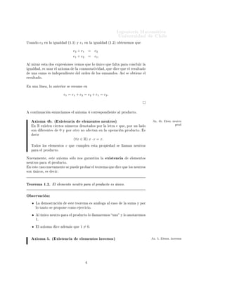 ÁÒ Ò Ö Å Ø Ñ Ø 
                                                                                                                   ÍÒ Ú Ö×                                Ð
Í× Ò Ó           e2        Ò Ð          Ù Ð           ´½º½µ Ý        e1    Ò Ð              Ù Ð     ´½º¾µ Ó Ø Ò ÑÓ× ÕÙ


                                                            e2 + e1            = e2
                                                            e1 + e2            = e1 .

 Ð Ñ Ö Ö              ×Ø           Ó×    ÜÔÖ × ÓÒ × Ú ÑÓ× ÕÙ                       ÐÓ        Ò 
Ó ÕÙ          ÐØ    Ô Ö    
ÓÒ
ÐÙ Ö Ð
 Ù Ð             ¸     × Ù× Ö           Ð    Ü ÓÑ               Ð    
ÓÒÑÙØ Ø Ú                   ¸ ÕÙ        
     ÕÙ     Ð Ö ×ÙÐØ     Ó
   ÙÒ        ×ÙÑ               × Ò          Ô Ò       ÒØ            Ð ÓÖ       Ò            ÐÓ× ×ÙÑ Ò Ó×º            × ×    Ó Ø   Ò     Ð
Ö ×ÙÐØ           Óº


 Ò ÙÒ            Ð Ò       ¸ ÐÓ         ÒØ Ö ÓÖ ×       Ö ×ÙÑ              Ò


                                                 e1 = e1 + e2 = e2 + e1 = e2 .



  
ÓÒØ ÒÙ 
                    Ò      ÒÙÒ
       ÑÓ×        Ð       Ü ÓÑ           
ÓÖÖ ×ÔÓÒ             ÒØ        Ð ÔÖÓ Ù
ØÓº


       Ü ÓÑ                        º ´ Ü ×Ø Ò
                            Ð Ñ ÒØÓ× Ò ÙØÖÓ×µ                                                  Üº       º       Ð Ñº Ò ÙØÖÓ
                                                                                                                                                                    ÔÖÓ
      Ò   R           Ü ×Ø Ò 
              ÖØÓ× Ò Ñ ÖÓ×                  ÒÓØ      Ó× ÔÓÖ Ð         Ð ØÖ      e    ÕÙ ¸ ÔÓÖ ÙÒ Ð        Ó
   ×ÓÒ                 Ö ÒØ ×                ¼ Ý ÔÓÖ ÓØÖÓ ÒÓ                       
Ø Ò       Ò Ð   ÓÔ Ö 
           Ò ÔÖÓ Ù
ØÓº        ×
       
 Ö
                                                            (∀x ∈ R) x · e = x.
   ÌÓ Ó× ÐÓ×                   Ð Ñ ÒØÓ×           e   ÕÙ        
ÙÑÔÐ Ò                ×Ø    ÔÖÓÔ              ×    ÐÐ Ñ Ò Ò ÙØÖÓ×
   Ô Ö               Ð ÔÖÓ Ù
ØÓº


ÆÙ Ú Ñ ÒØ ¸                      ×Ø         Ü ÓÑ       × ÐÓ ÒÓ×                Ö ÒØ Þ         Ð     Ü ×Ø Ò
                  Ð Ñ ÒØÓ×
Ò ÙØÖÓ× Ô Ö                    Ð ÔÖÓ Ù
ØÓº
 Ò ×Ø 
 ×Ó ÒÙ Ú Ñ ÒØ × ÔÙ                                            ÔÖÓ        Ö Ð Ø ÓÖ Ñ          ÕÙ             
 ÕÙ ÐÓ× Ò ÙØÖÓ×
×ÓÒ    Ò 
Ó×¸              ×        
 Ö




Ì ÓÖ Ñ ½º¾º Ð Ð Ñ ÒØÓ Ò ÙØÖÓ Ô Ö Ð ÔÖÓ Ù
ØÓ × Ò 
Óº

Ç × ÖÚ 
 Ò
         Ä             ÑÓ×ØÖ 
               Ò         ×Ø       Ø ÓÖ Ñ             ×    Ò ÐÓ        Ð 
 ×Ó            Ð    ×ÙÑ    Ý ÔÓÖ
         ÐÓ Ø ÒØÓ ×                   ÔÖÓÔÓÒ          
ÓÑÓ            Ö
 
 Óº

             Ð        Ò 
Ó Ò ÙØÖÓ Ô Ö                  Ð ÔÖÓ Ù
ØÓ ÐÓ ÐÐ Ñ Ö ÑÓ× ÙÒÓ Ý ÐÓ                                   ÒÓØ Ö ÑÓ×
         1.
             Ð       Ü ÓÑ               
         Ñ × ÕÙ             1 = 0.


       Ü ÓÑ                    º ´ Ü ×Ø Ò
                            Ð Ñ ÒØÓ× ÒÚ Ö×Ó×µ                                                     Üº    º       Ð Ñ×º ÒÚ Ö×Ó×
 