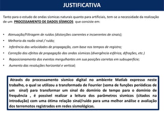 Processamento digital de sinais sísmicos utilizando o Matlab