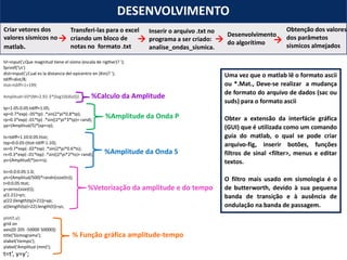 Processamento digital de sinais sísmicos utilizando o Matlab