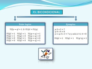 EL BICONDICIONAL
 