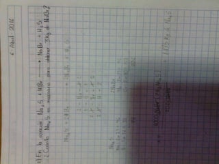 Calculos estequiometricos masa masa