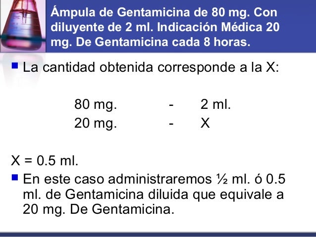Calculo Y Dilucion De Medicamentos