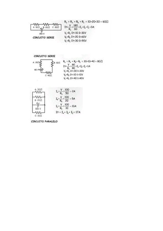Calculs de circuits en serie i paralel