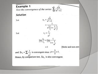INTEGRAL TEST, COMPARISON TEST, RATIO TEST AND ROOT TEST | PPTX