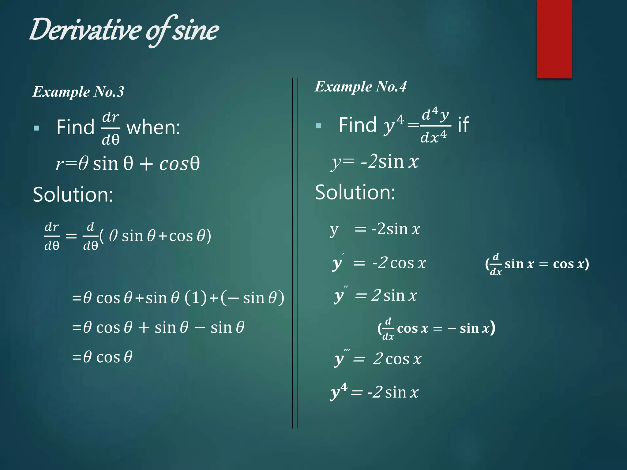 Derivative of sine pptx