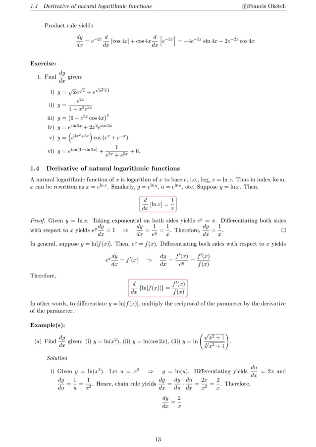 Differential Calculus | PDF