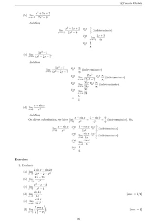 Differential Calculus | PDF