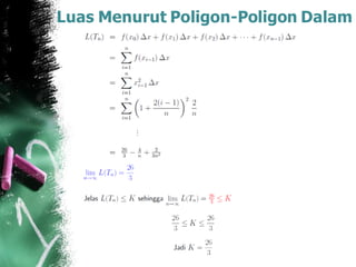 Luas Menurut Poligon-Poligon Dalam
 