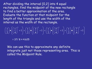 Rectangular Approximation Midpoint Calculus 5 6 Notes | PPTX
