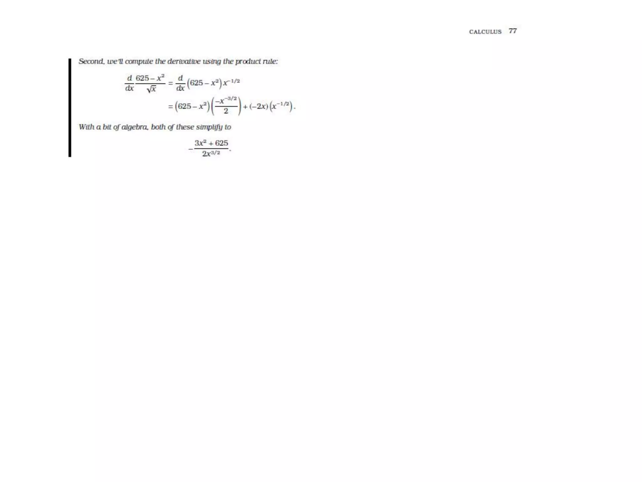 The Building Block of Calculus - Chapter 4 The Product Rule and Quotient Rule