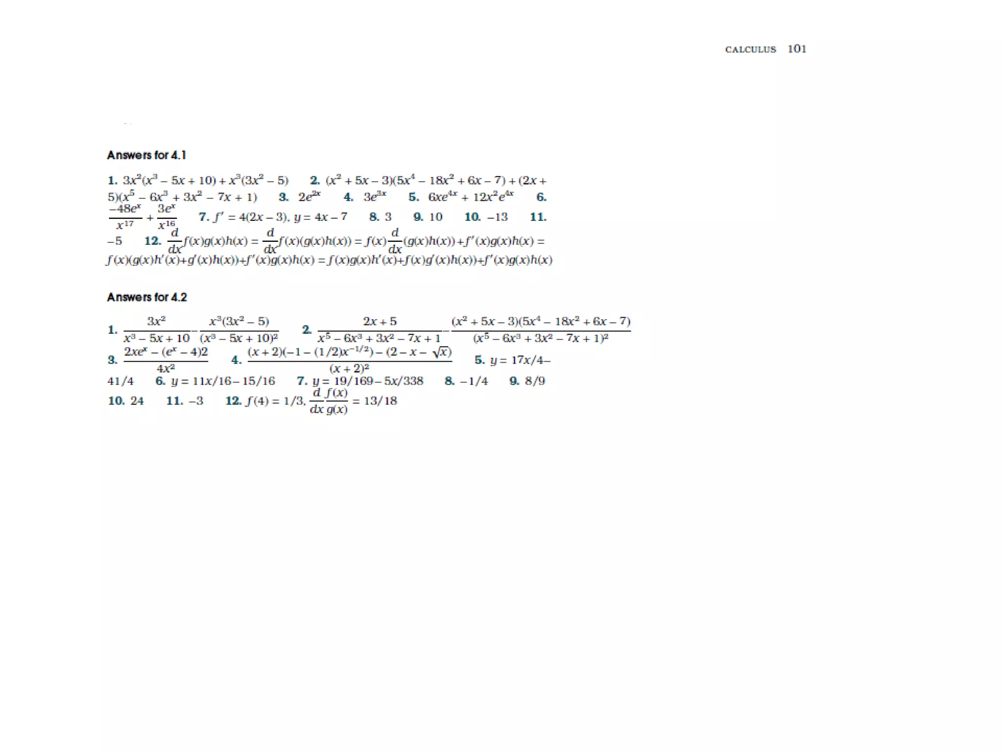 The Building Block of Calculus - Chapter 4 The Product Rule and Quotient Rule