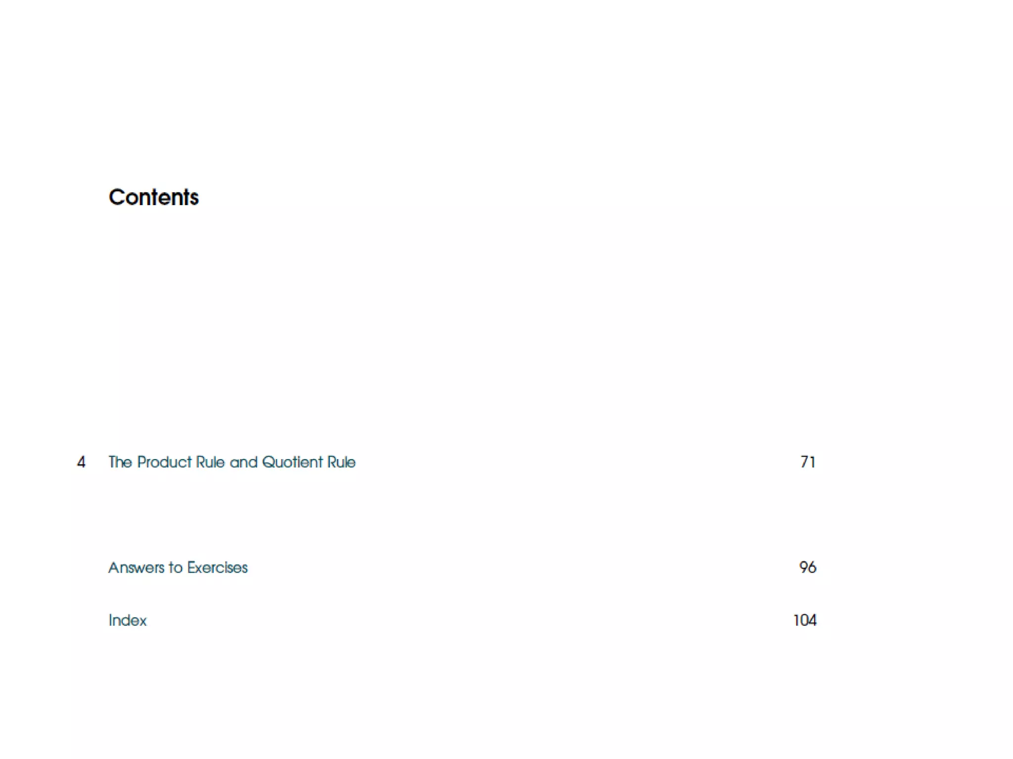 The Building Block of Calculus - Chapter 4 The Product Rule and Quotient Rule
