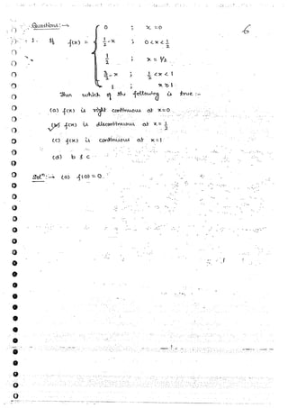 Mathematical Calculus hand written notes | PDF