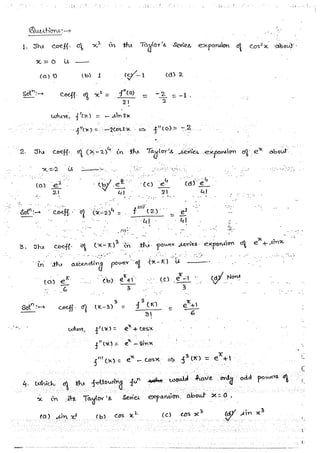 Mathematical Calculus hand written notes | PDF