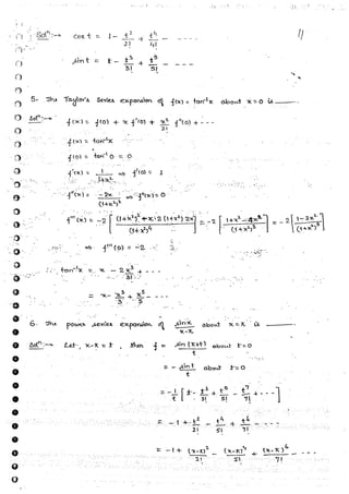 Mathematical Calculus hand written notes | PDF
