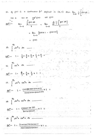 Mathematical Calculus hand written notes | PDF