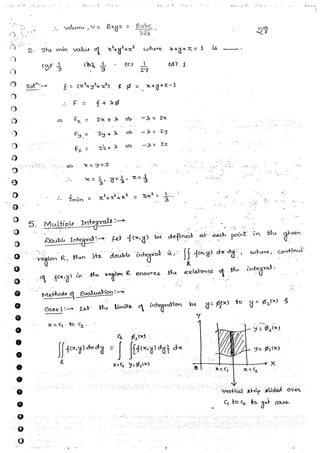Mathematical Calculus hand written notes | PDF