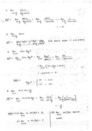 Mathematical Calculus hand written notes | PDF