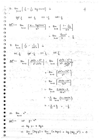 Mathematical Calculus hand written notes | PDF