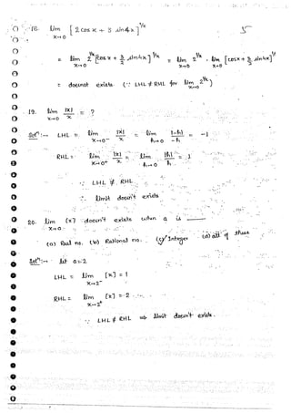 Mathematical Calculus hand written notes | PDF