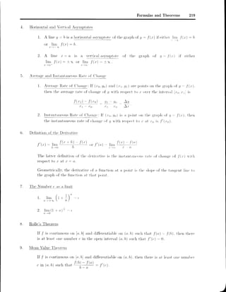 Formulas and Theorems for Reference | PDF