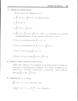 Formulas and Theorems for Reference | PDF