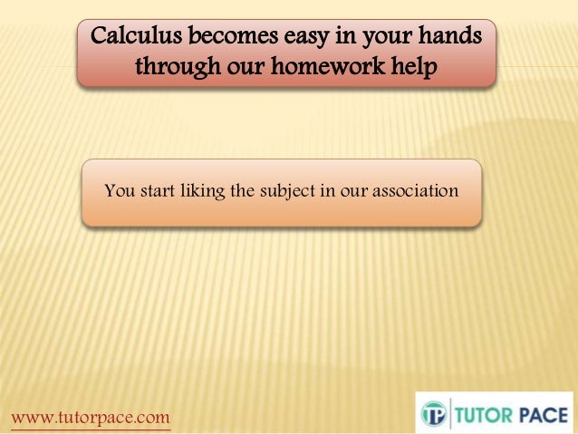 Calculus homework help