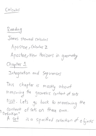 Calculus ii lecture 1(raw) | PDF