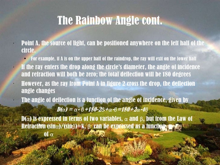 The Rainbow In Math Examples Full Circle Rainbow Formula : Maths behind the rainbow – NFSG