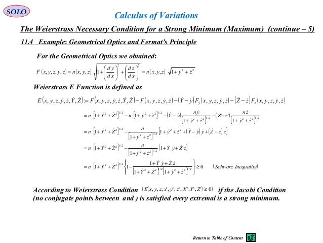 Calculus of variations