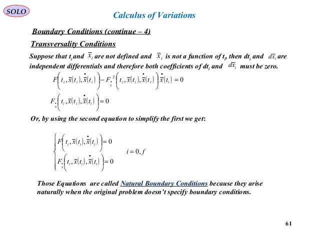 calculus of variations tutorial calculus of variations tutorial
