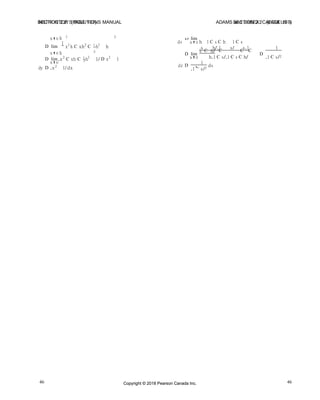 Calculus several variables canadian 9th edition adams solutions manual ...