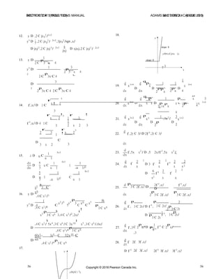 Calculus several variables canadian 9th edition adams solutions manual ...