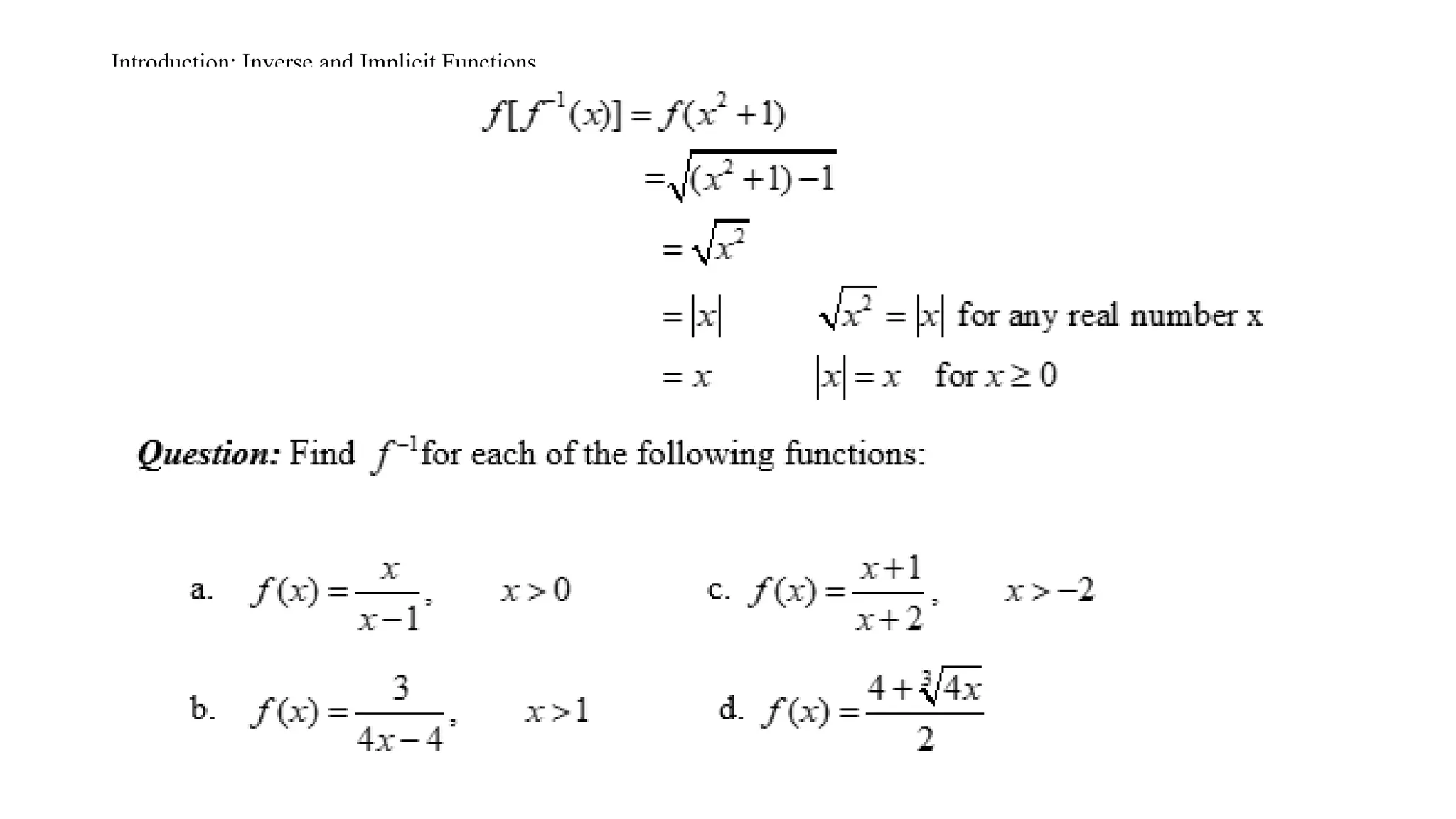 Introduction: Inverse and Implicit Functions
 