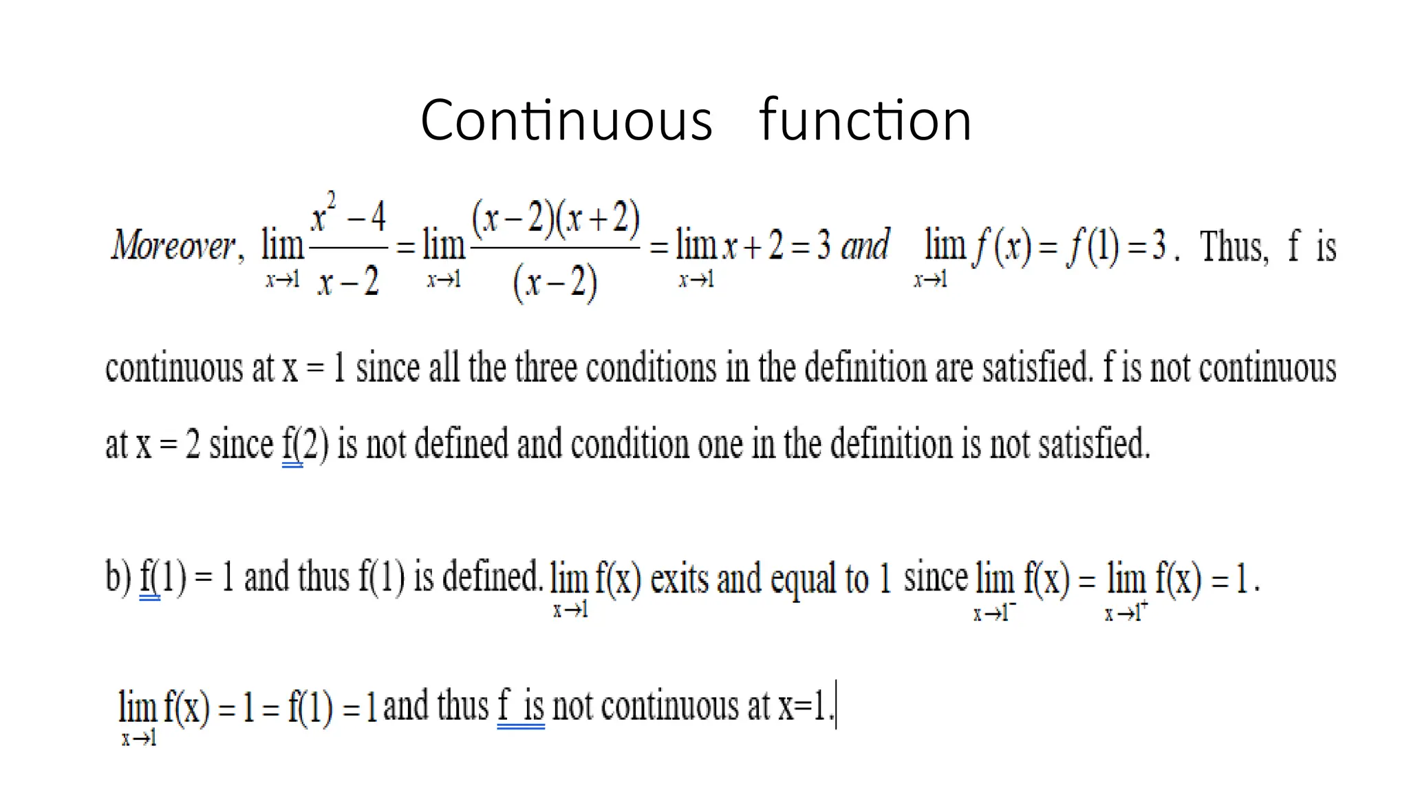 Continuous function
 