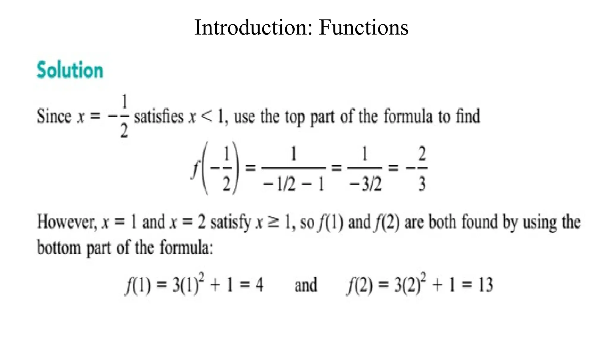 Introduction: Functions
 