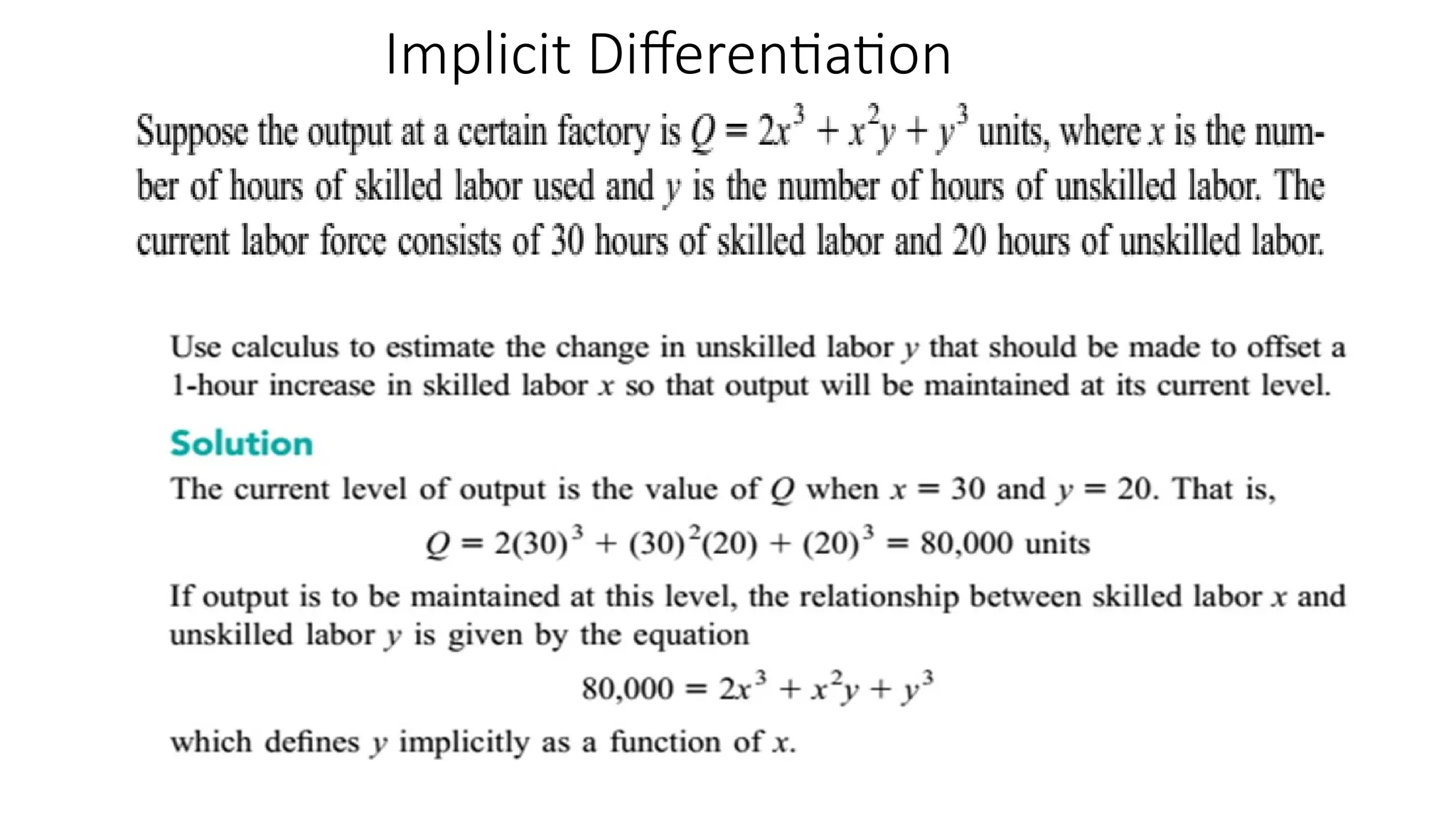 Implicit Differentiation
 