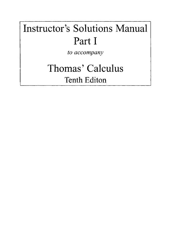 University Calculus Solution Manual Pdf