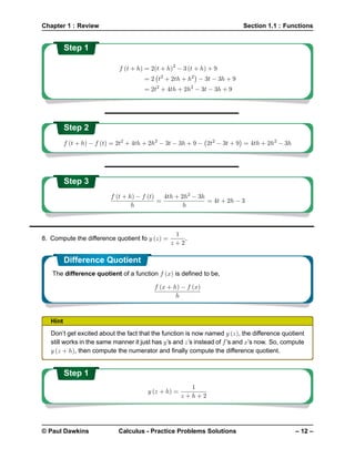 Calculus Solutions | PDF
