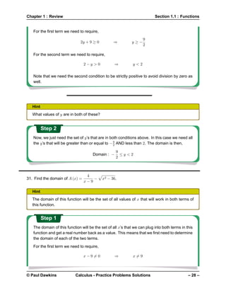 Calculus Solutions | PDF